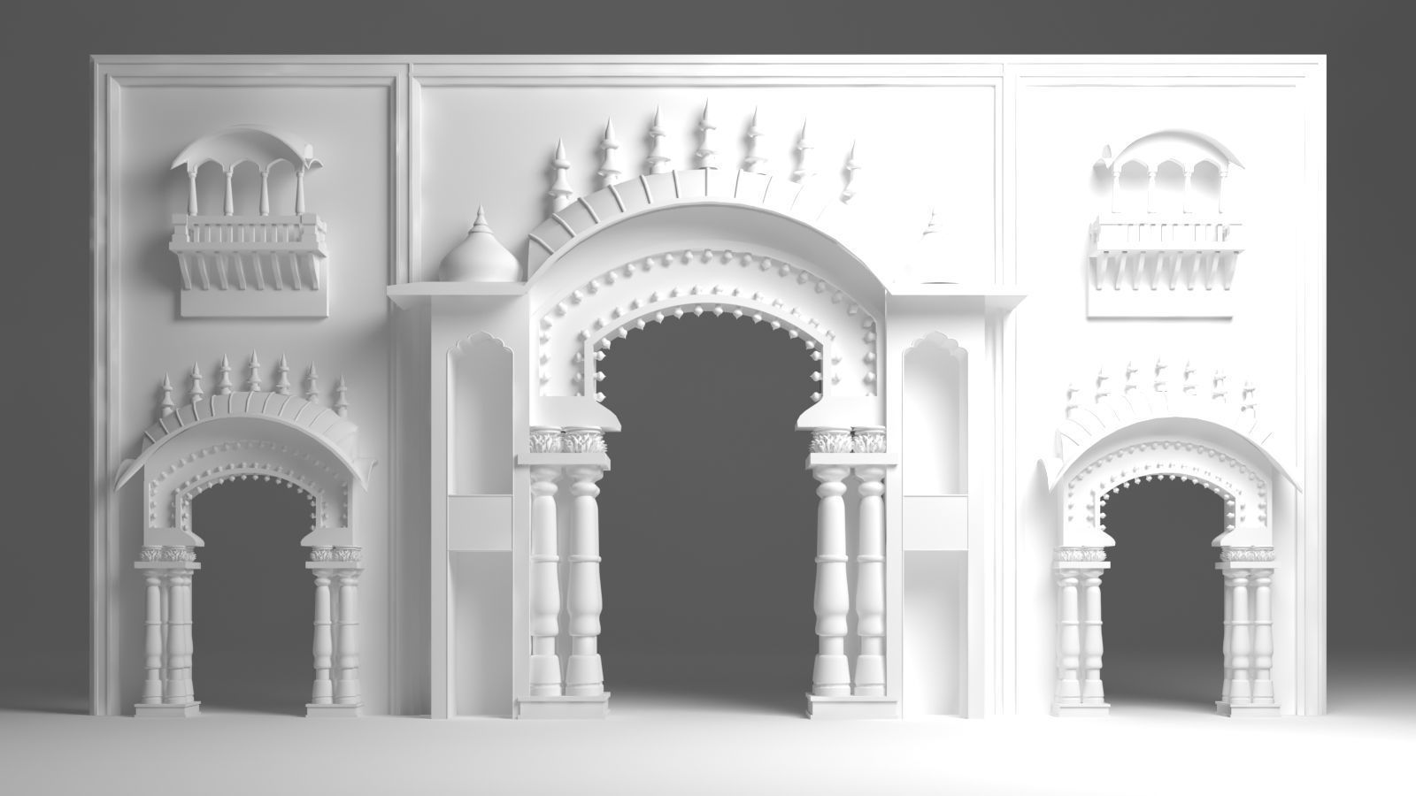 Indian Entry Gate 3D model_4