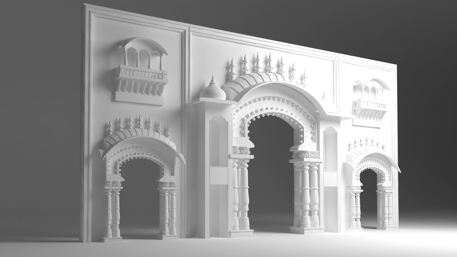 Indian Entry Gate 3D model_5