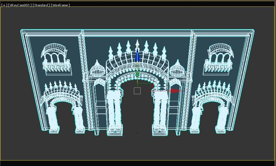 Indian Entry Gate 3D model_15