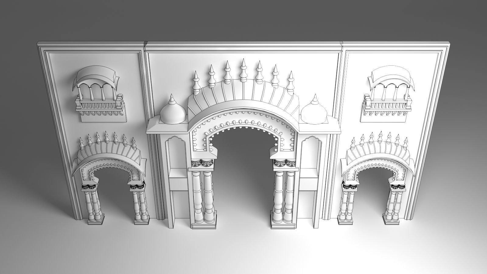 Indian Entry Gate 3D model_3