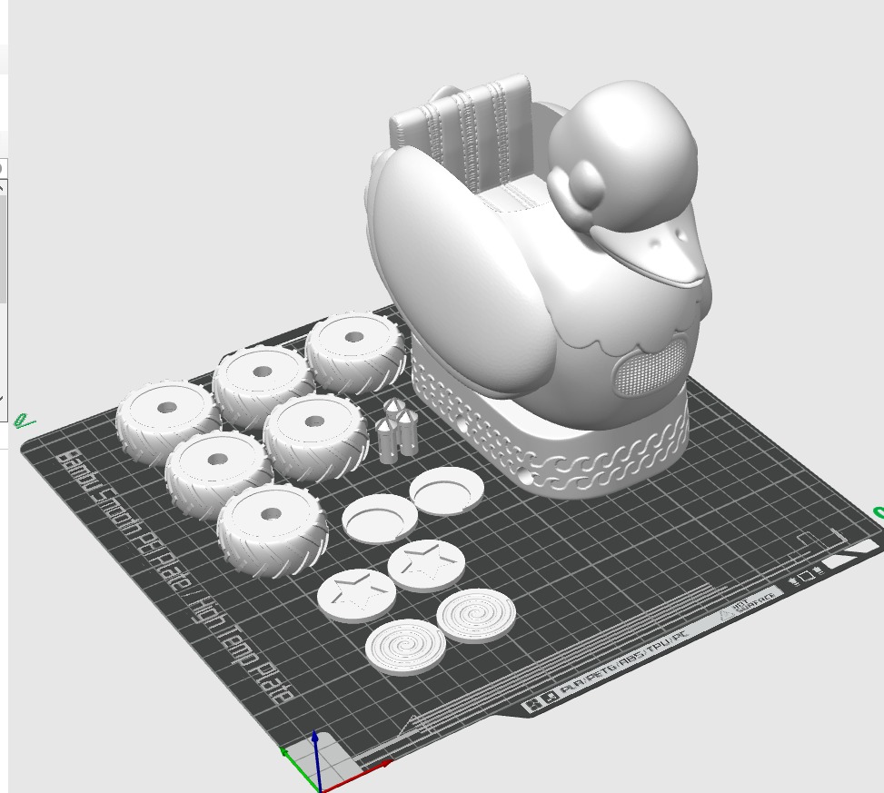Yellow Duck  Penguins Vehicle 3D print model_9