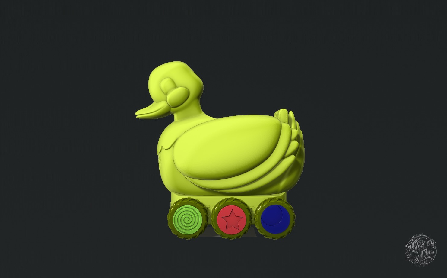 Yellow Duck  Penguins Vehicle 3D print model_8