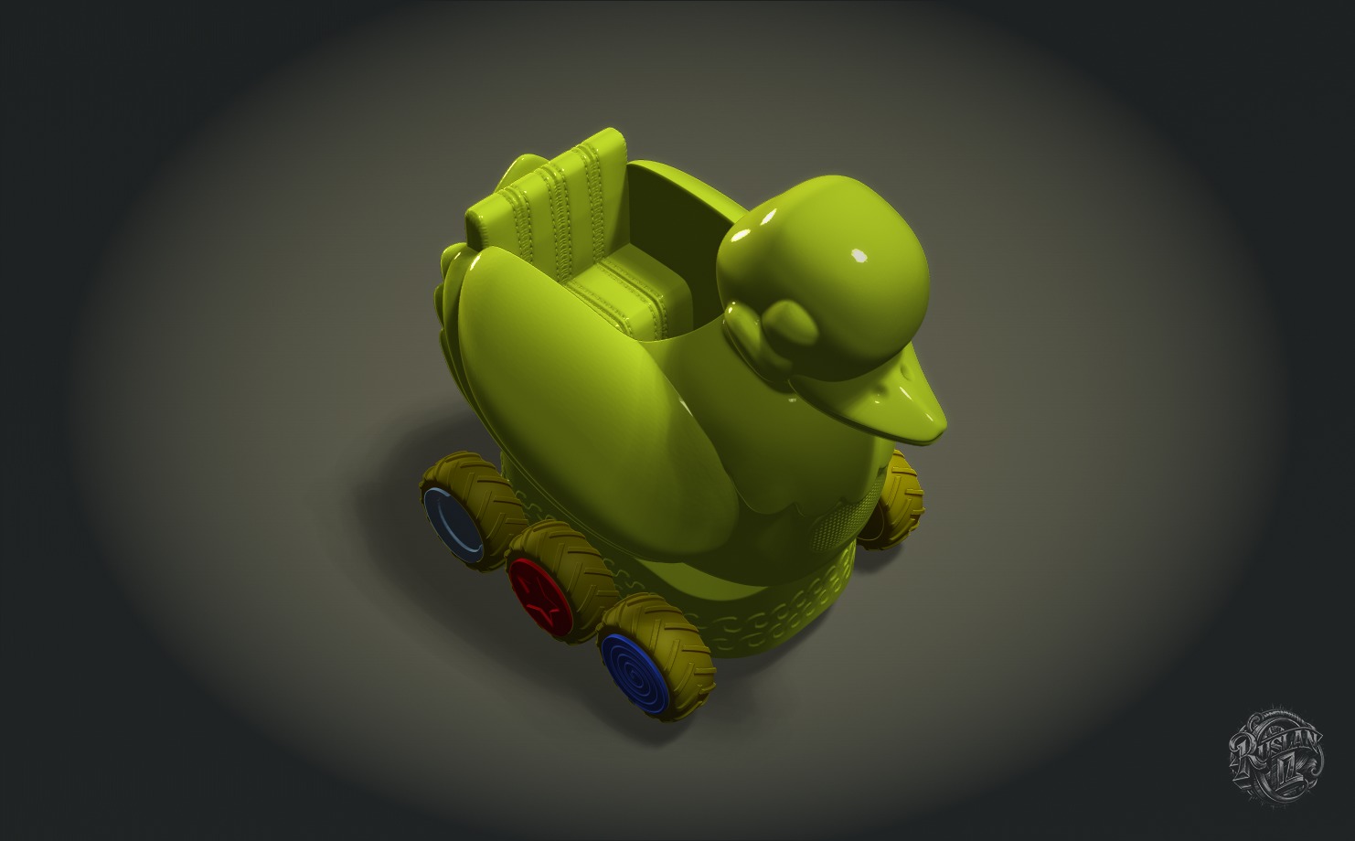 Yellow Duck  Penguins Vehicle 3D print model_4