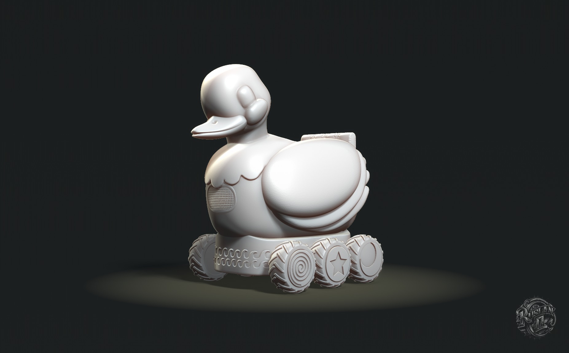 Yellow Duck  Penguins Vehicle 3D print model_2