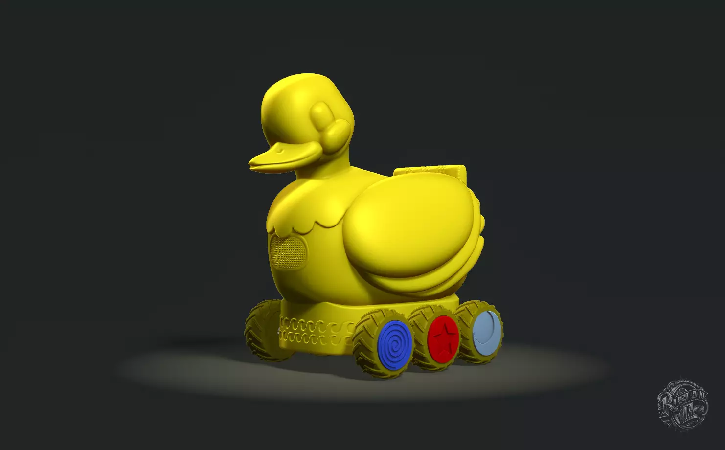 Yellow Duck  Penguins Vehicle 3D print model_0