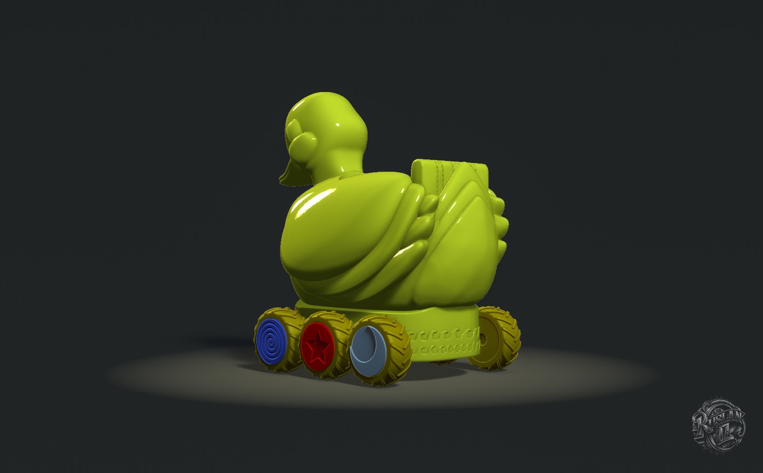 Yellow Duck  Penguins Vehicle 3D print model_3