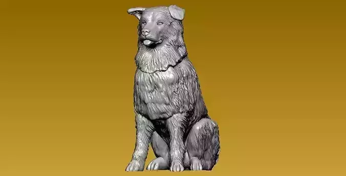 Tall greyhound dog - statue - 3D Print