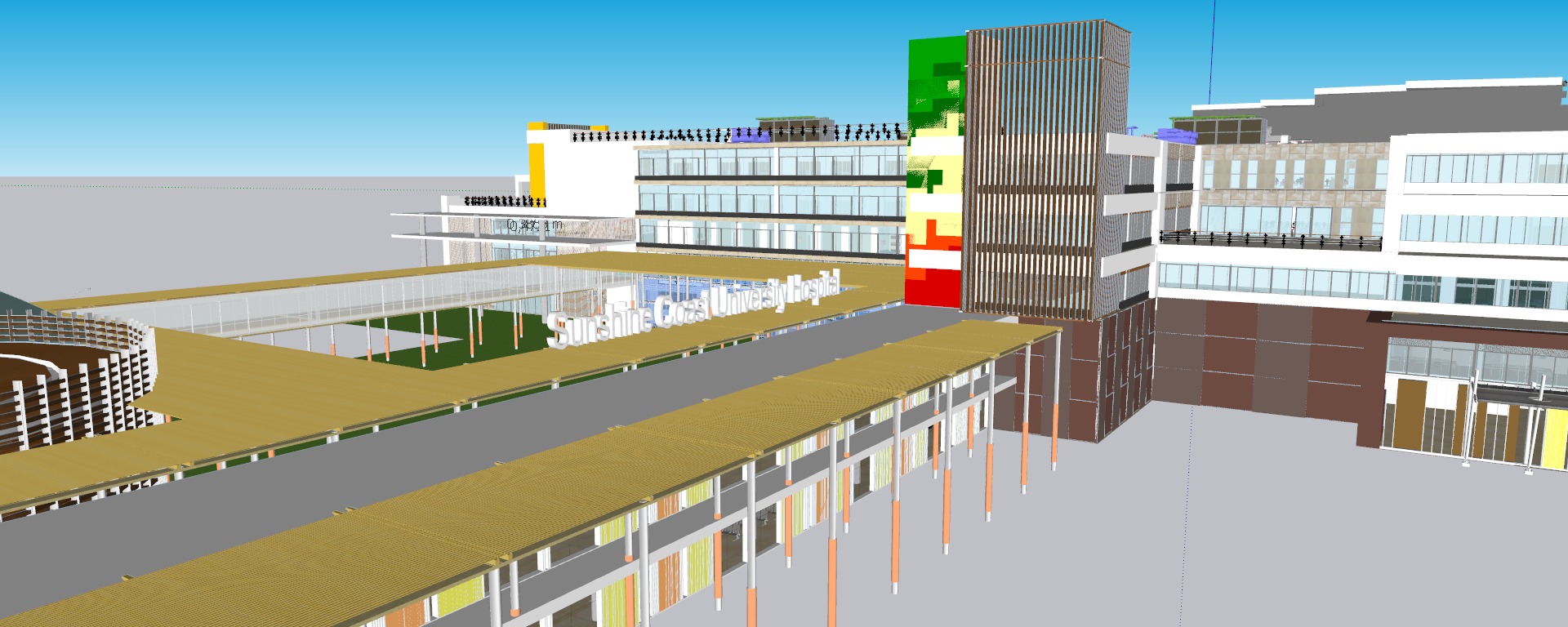 Modern hospital 3D model_1