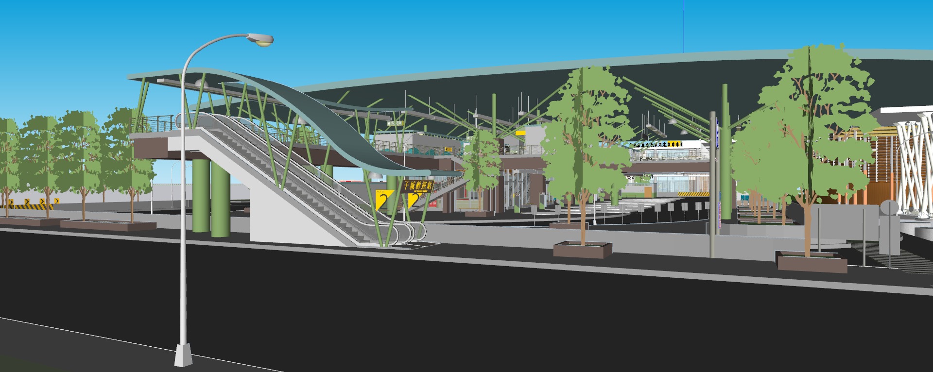 Modern hospital 3D model_4