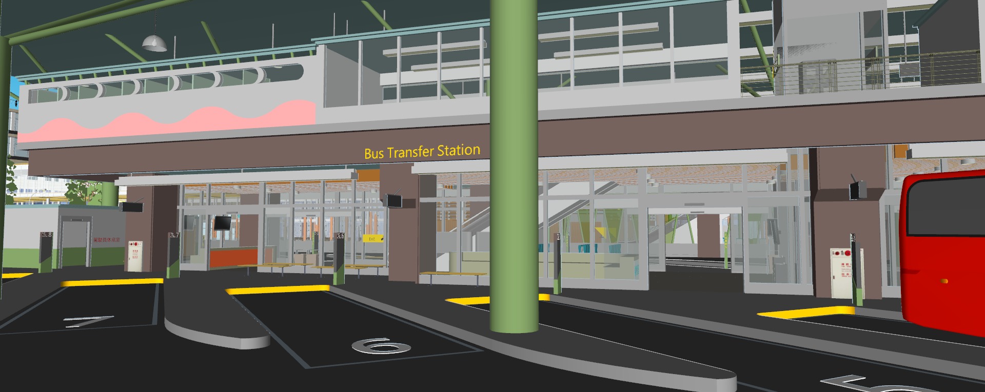 Modern hospital 3D model_6