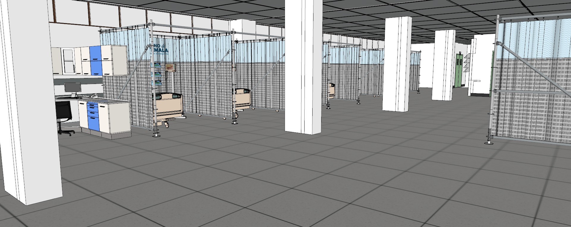 Modern hospital 3D model_30