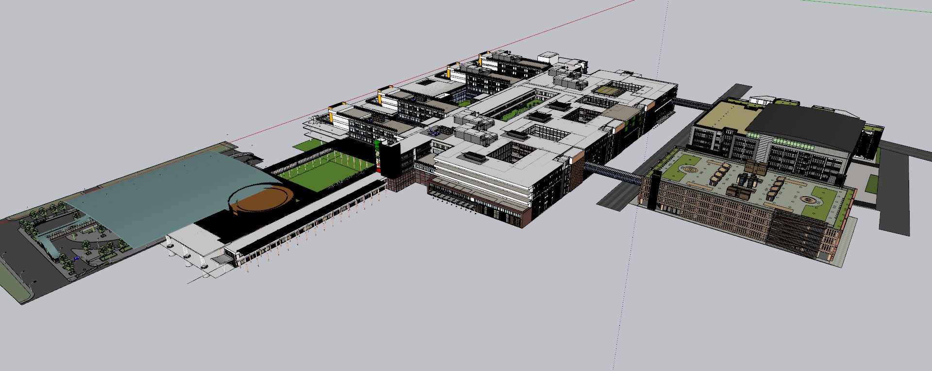 Modern hospital 3D model_2