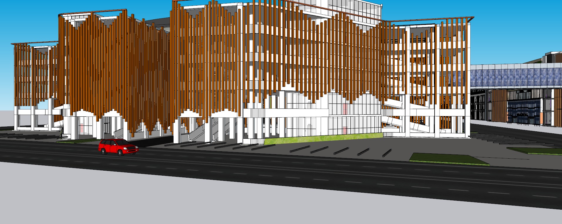 Modern hospital 3D model_12