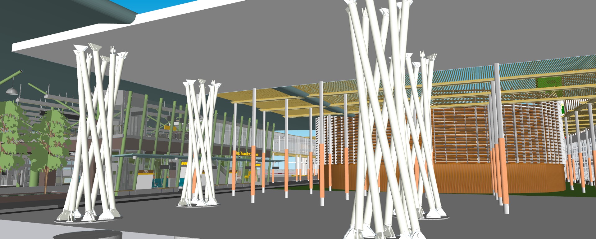 Modern hospital 3D model_3