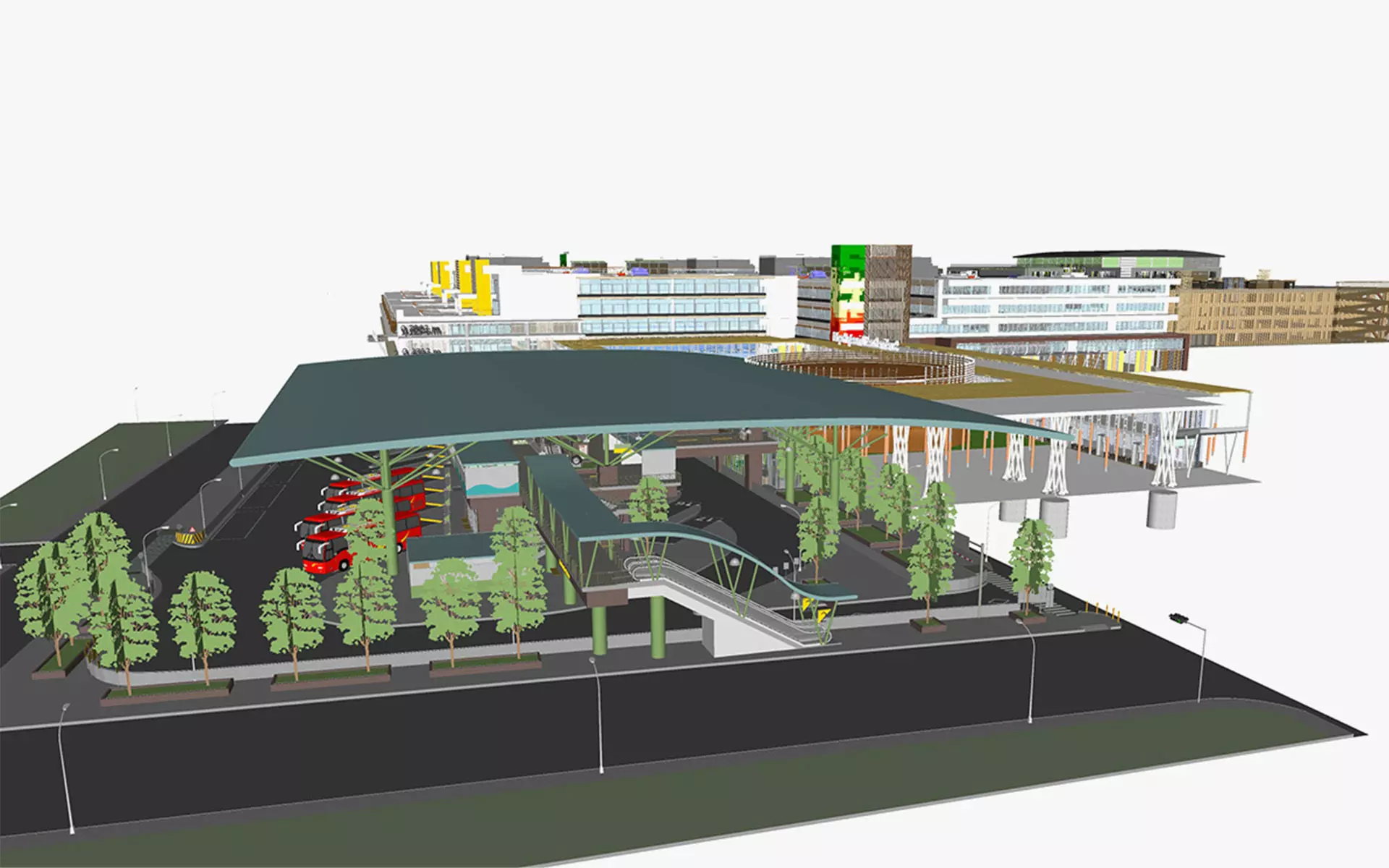 Modern hospital 3D model_0