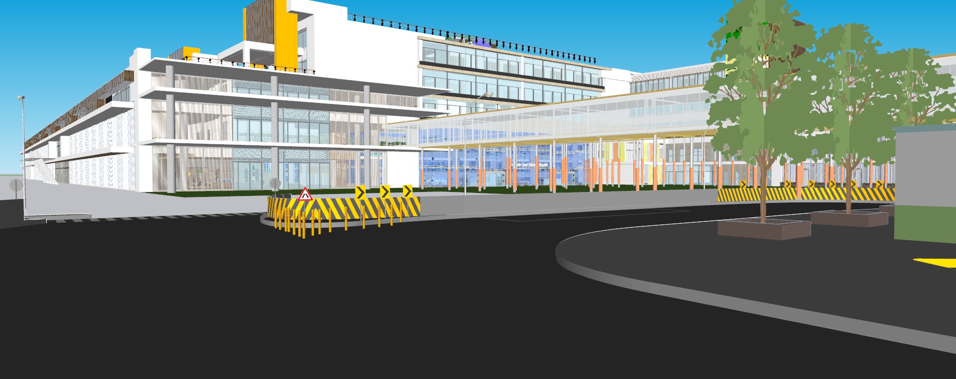 Modern hospital 3D model_7