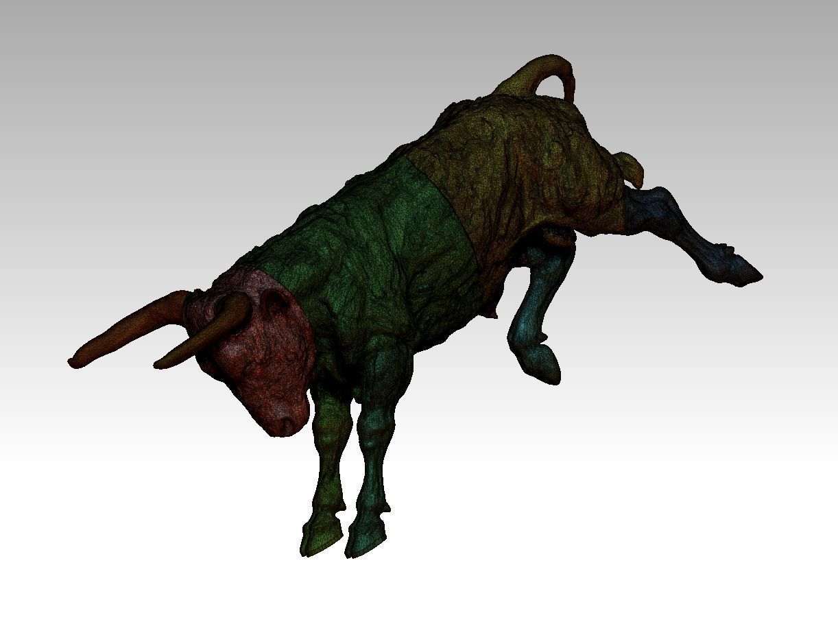 Modern Art Home Decor Abstract Bull  3D print model_10