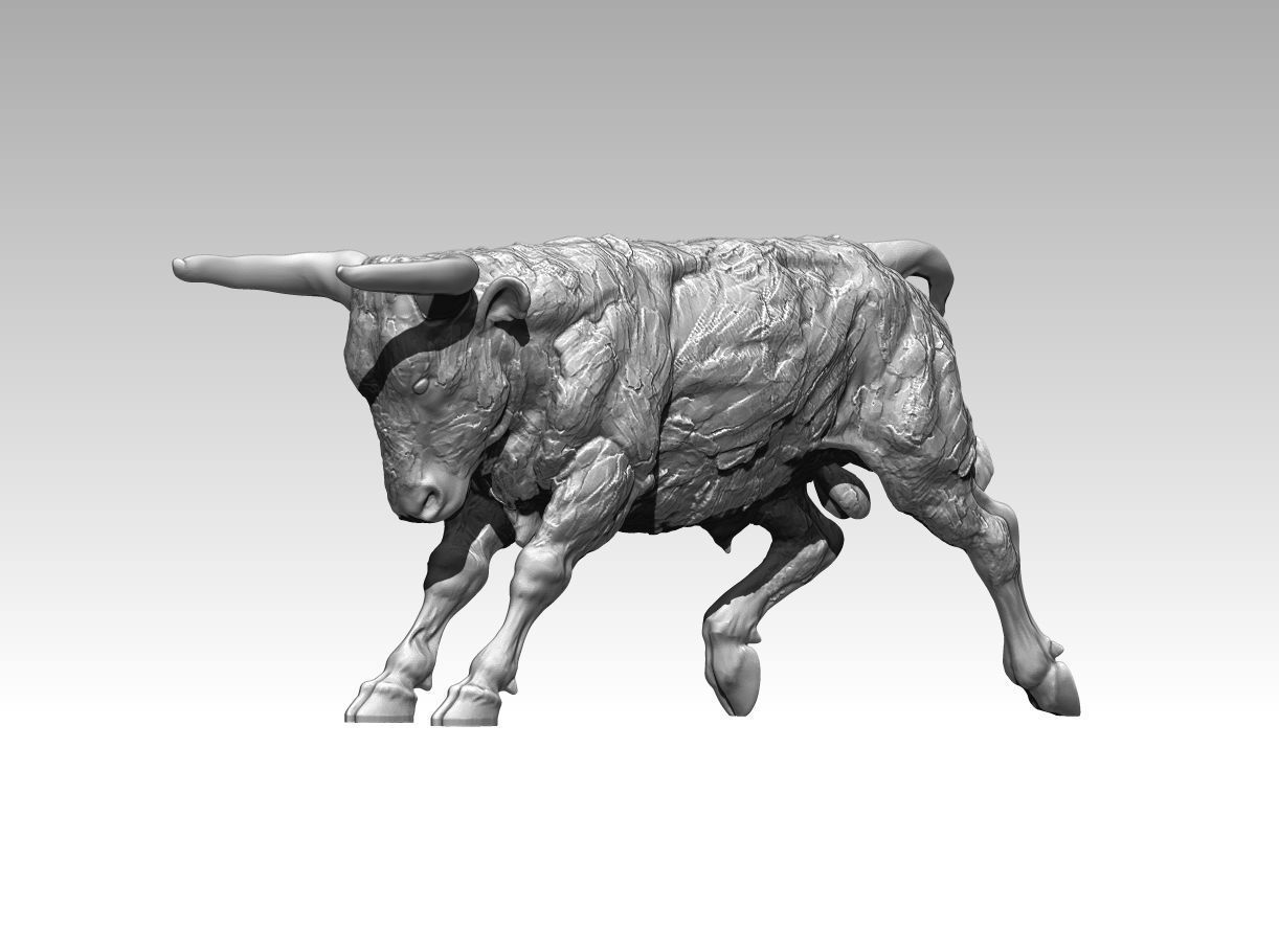 Modern Art Home Decor Abstract Bull  3D print model_2