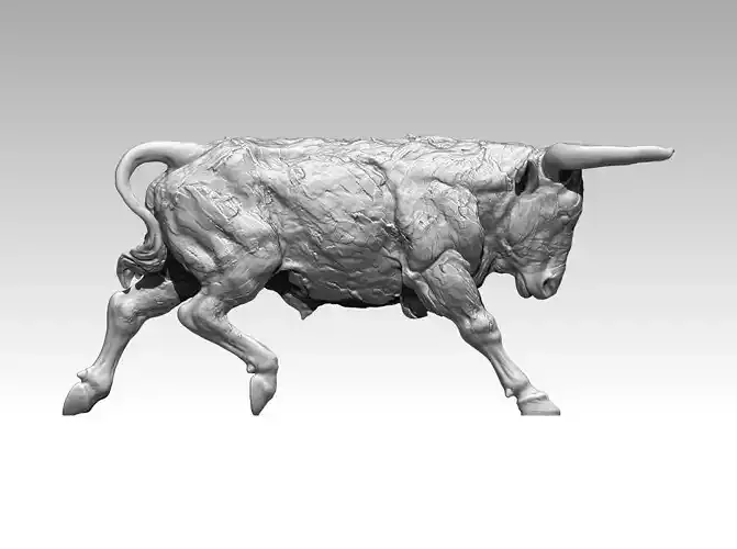 Modern Art Home Decor Abstract Bull 