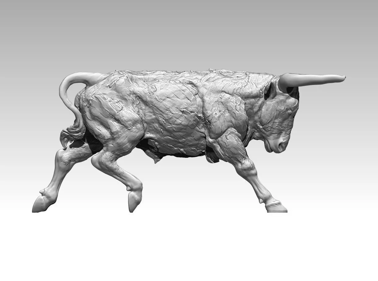 Modern Art Home Decor Abstract Bull  3D print model_0
