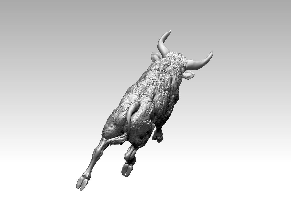 Modern Art Home Decor Abstract Bull  3D print model_5