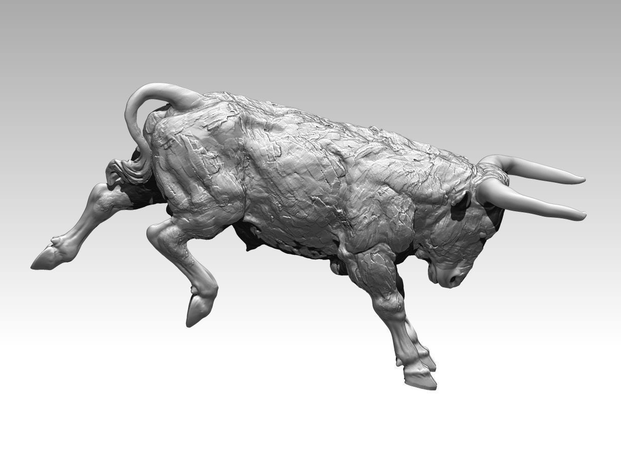 Modern Art Home Decor Abstract Bull  3D print model_4