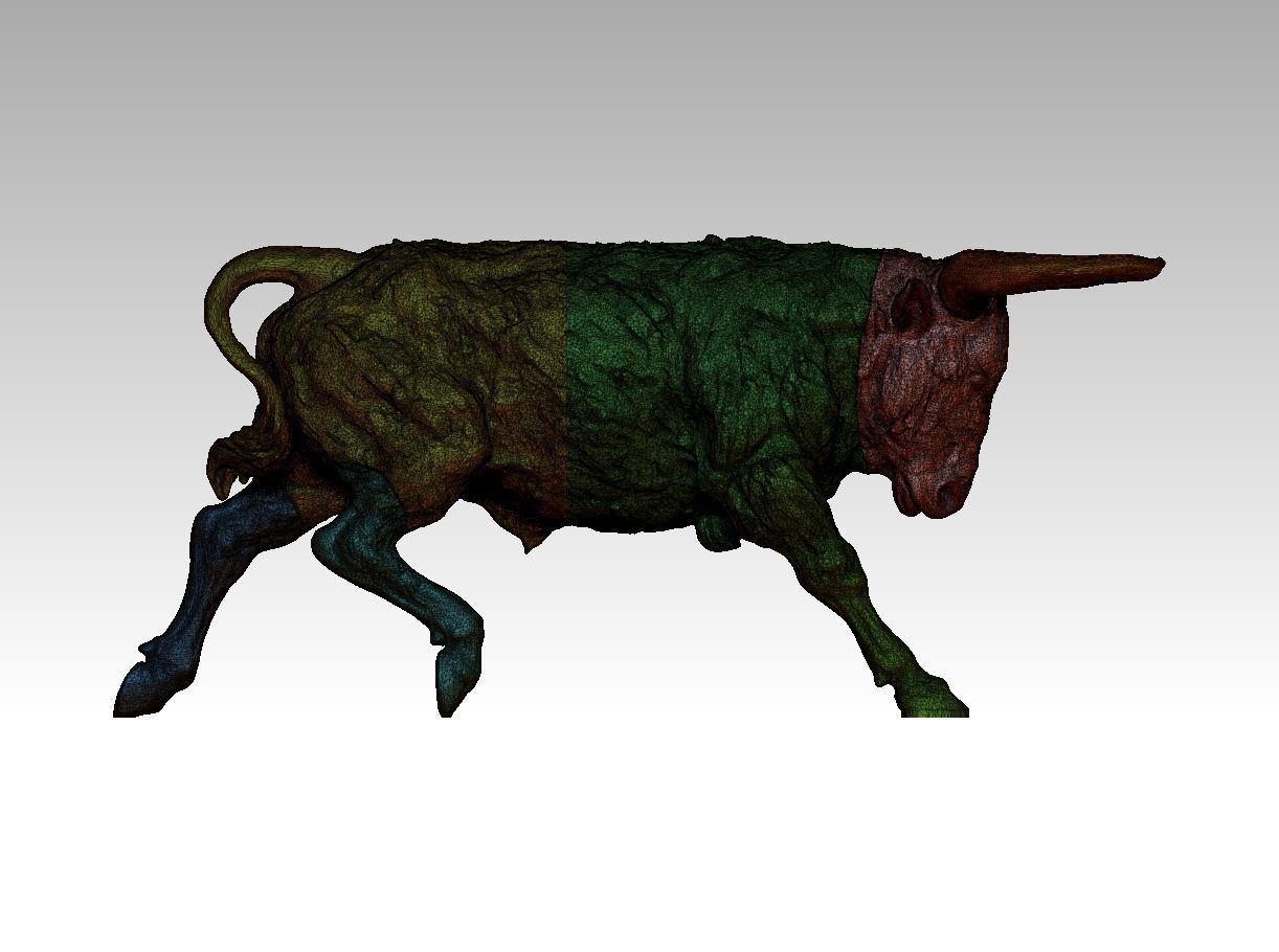 Modern Art Home Decor Abstract Bull  3D print model_9