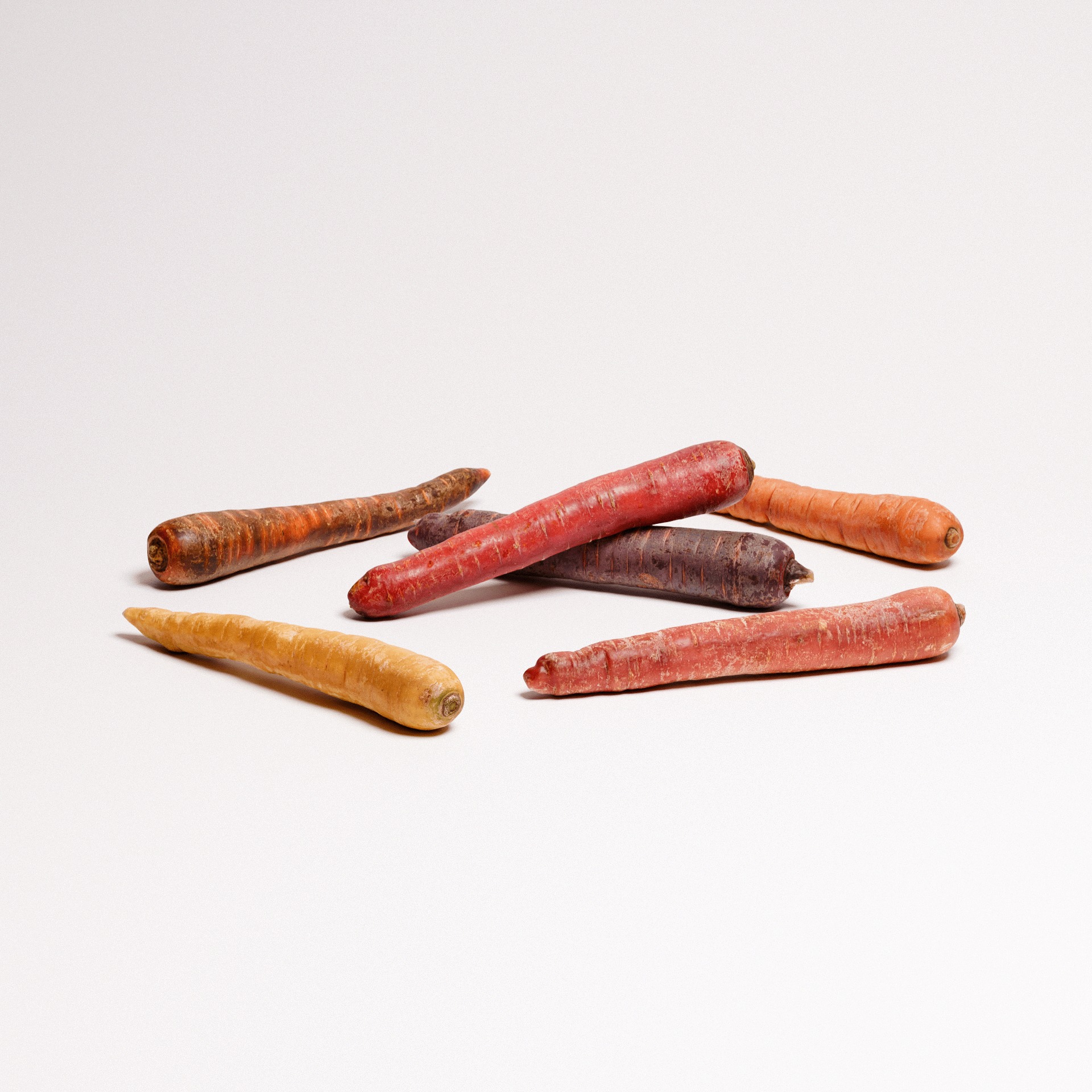 Carrots Set 01 Low-poly 3D model_4