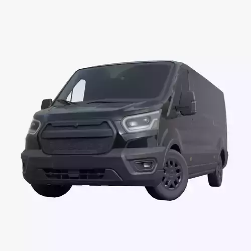 Generic cargo van Low-poly 3D model