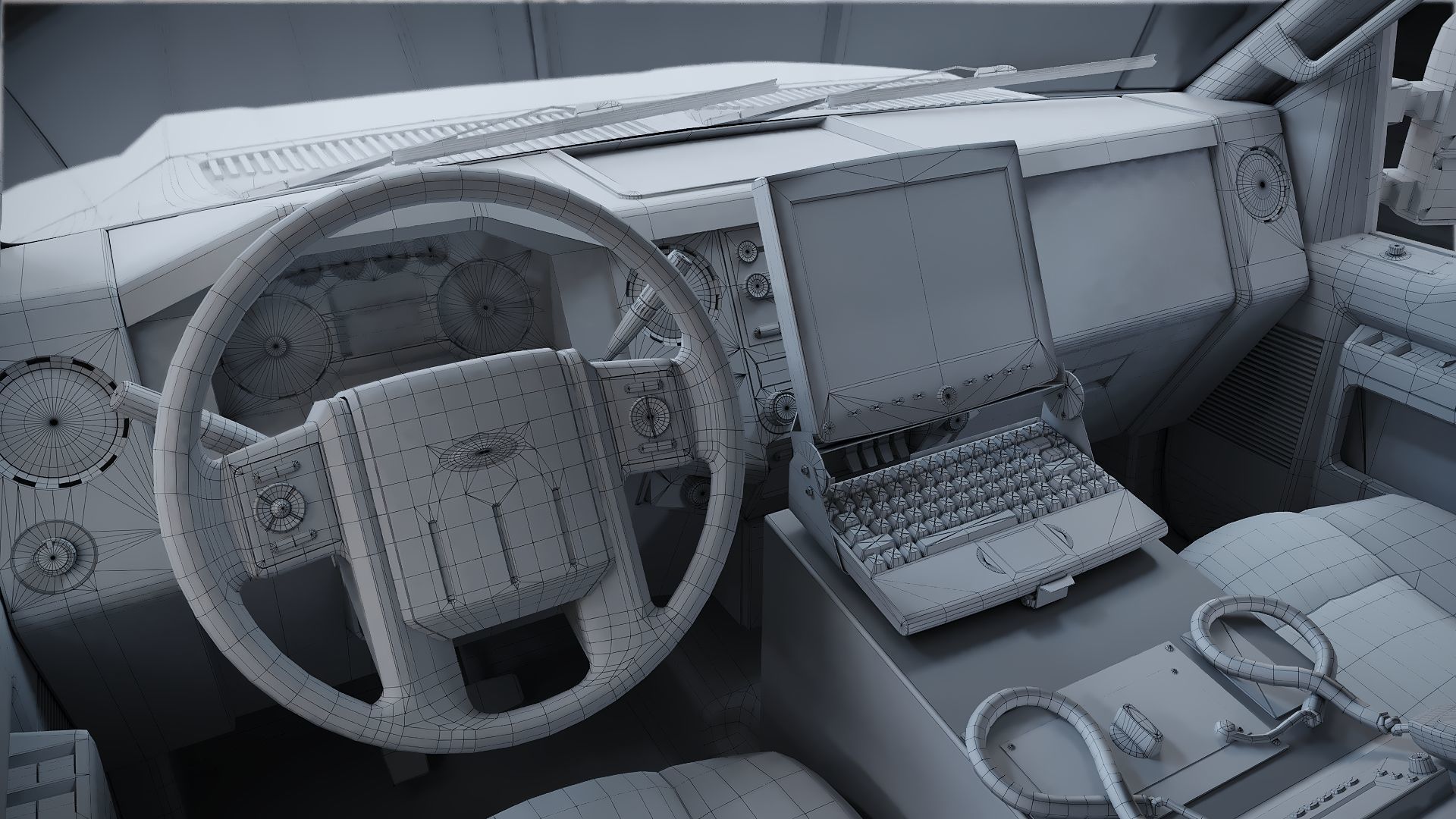 Ambulance EMS FDNY Low-poly 3D model_40