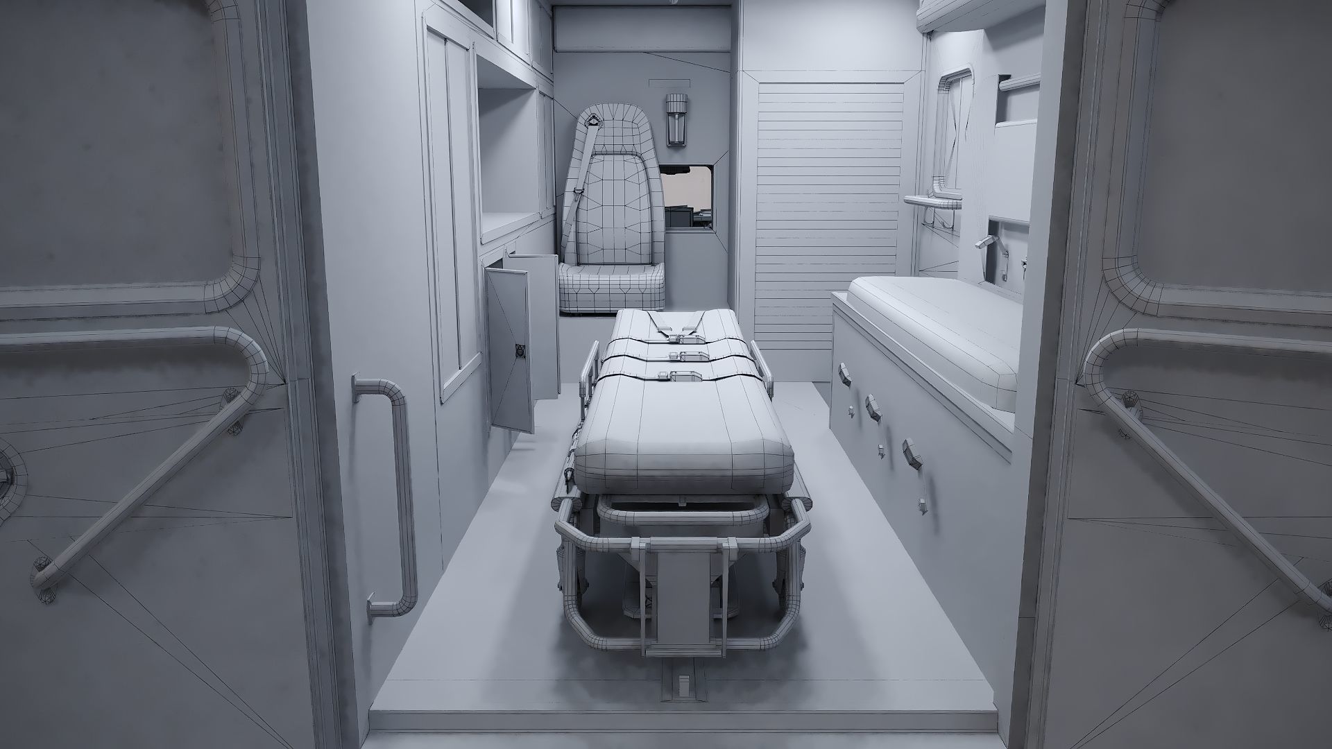 Ambulance EMS FDNY Low-poly 3D model_41