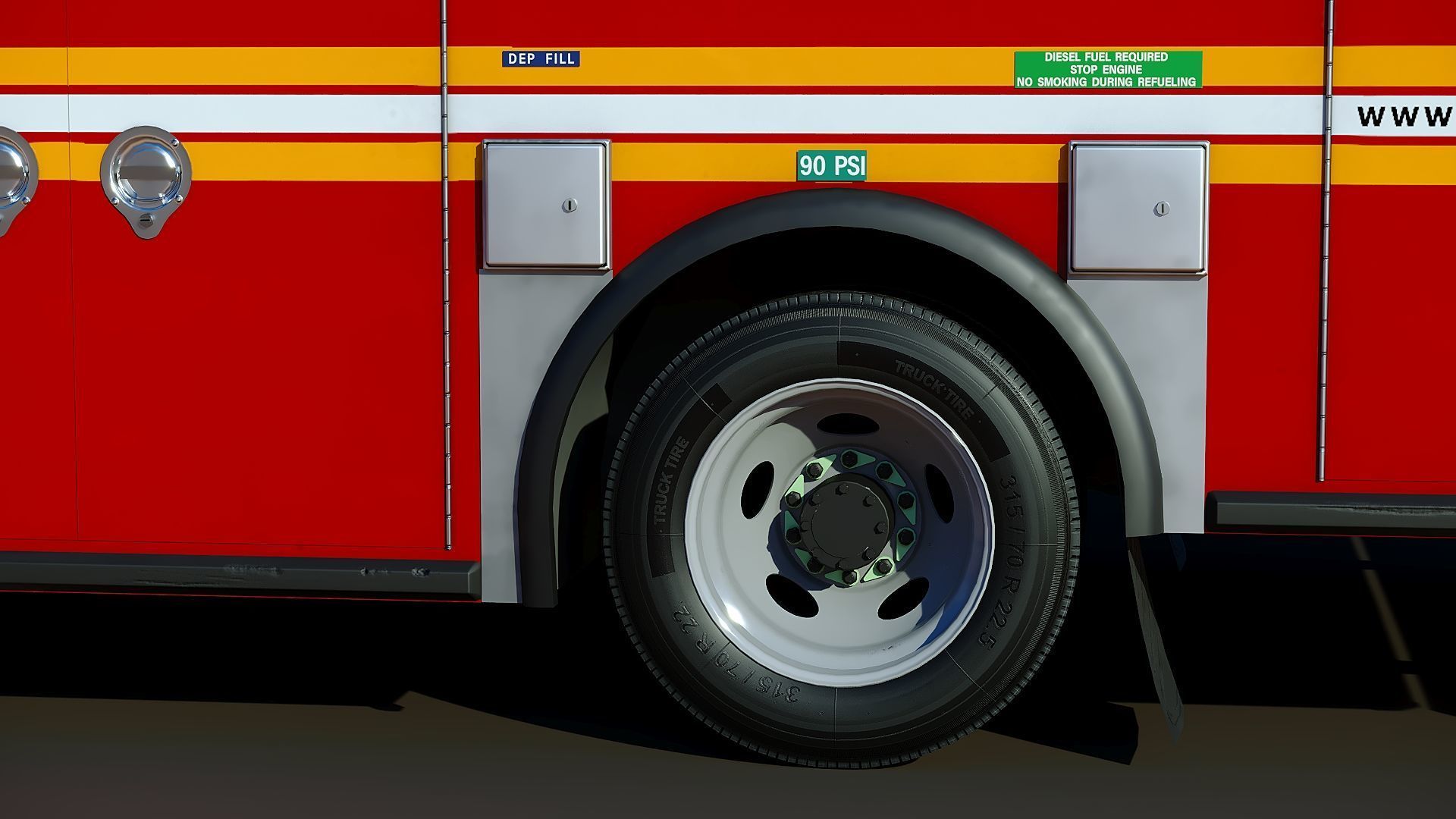 Ambulance EMS FDNY Low-poly 3D model_28