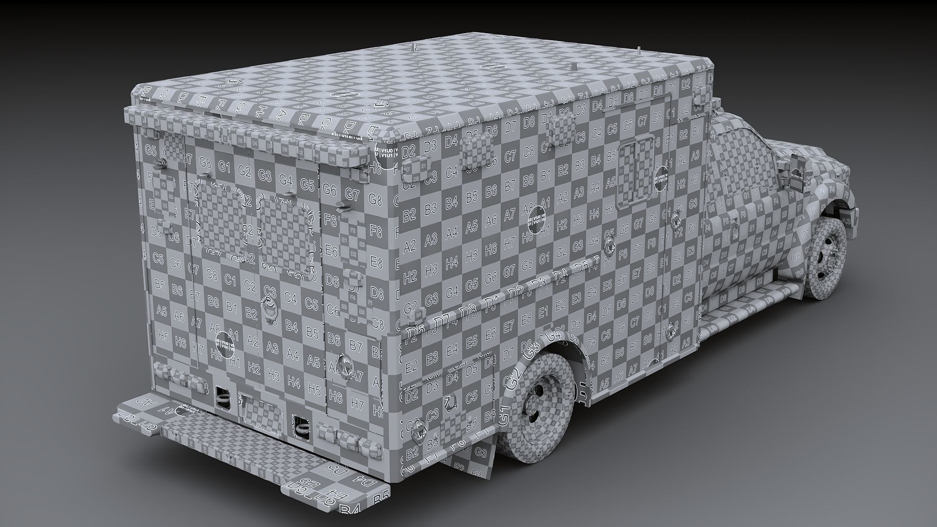 Ambulance EMS FDNY Low-poly 3D model_45