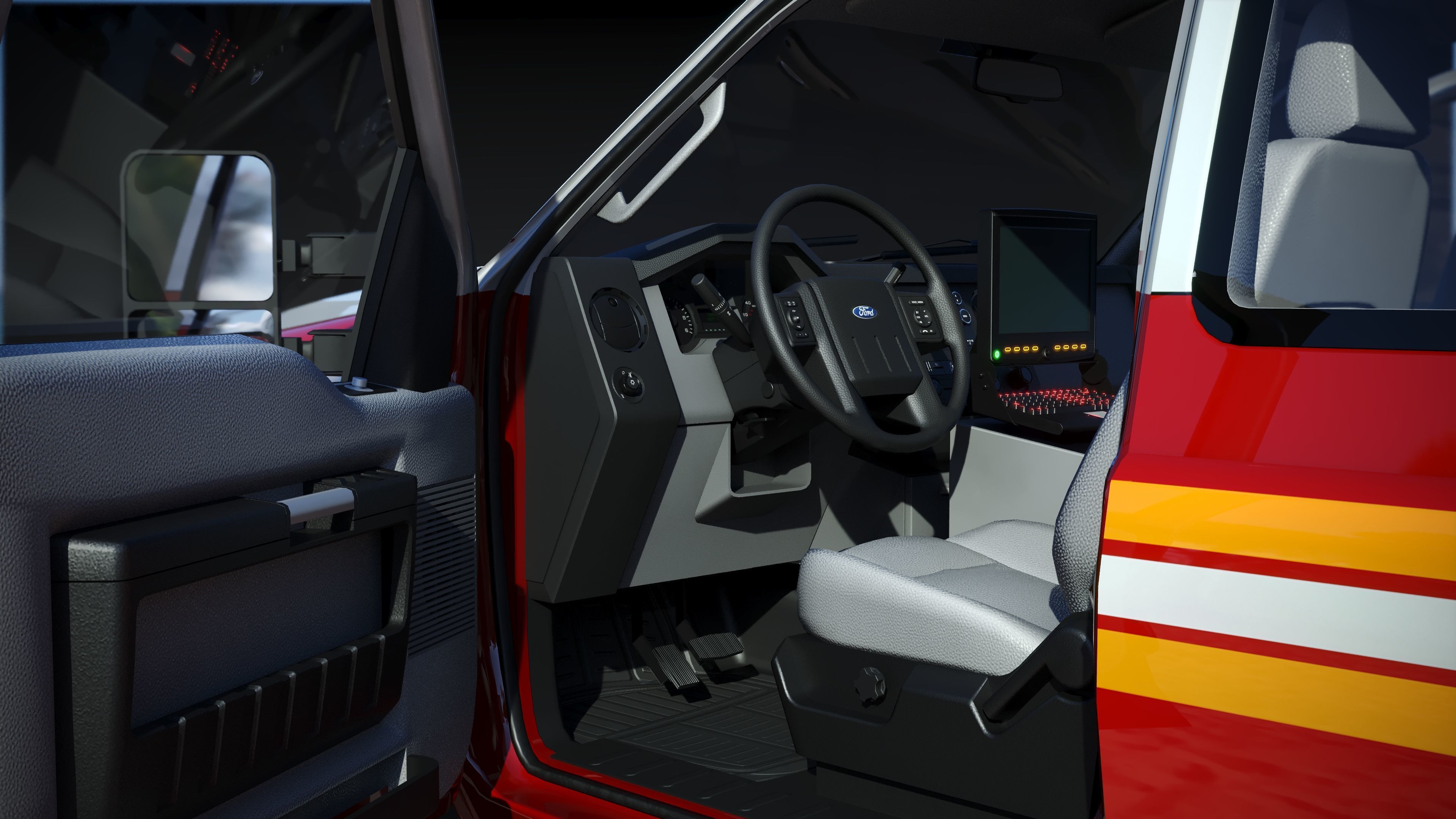 Ambulance EMS FDNY Low-poly 3D model_16