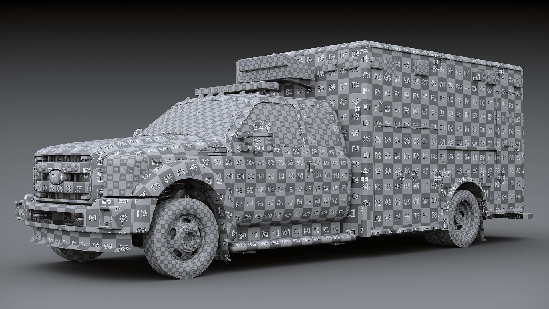 Ambulance EMS FDNY Low-poly 3D model_44