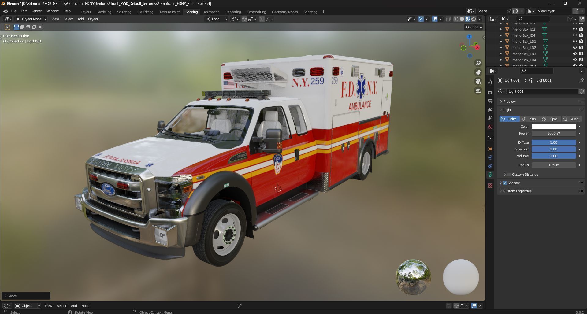 Ambulance EMS FDNY Low-poly 3D model_50
