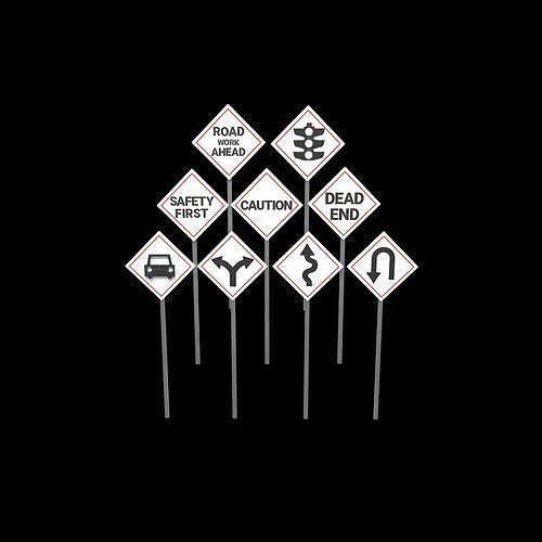 Traffic signs 3D model