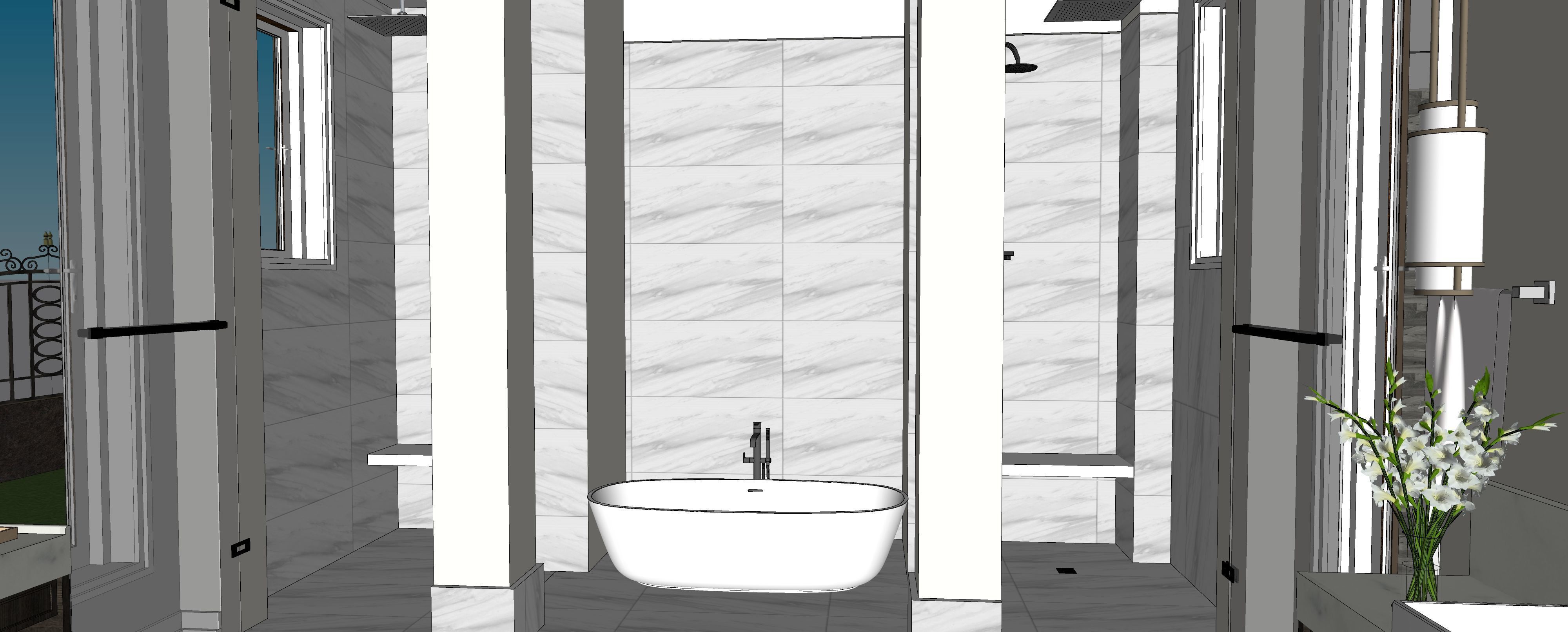 Two story double car garage 3D model_15