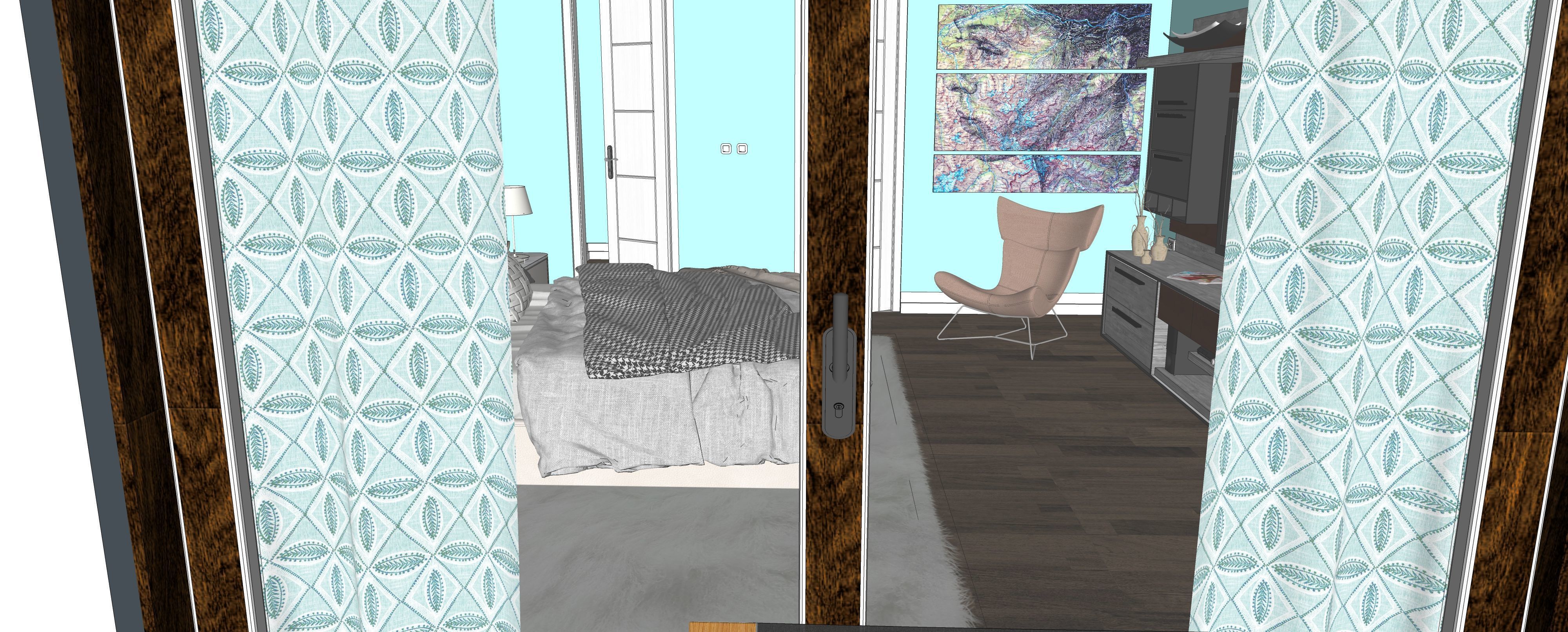 Two story double car garage 3D model_60