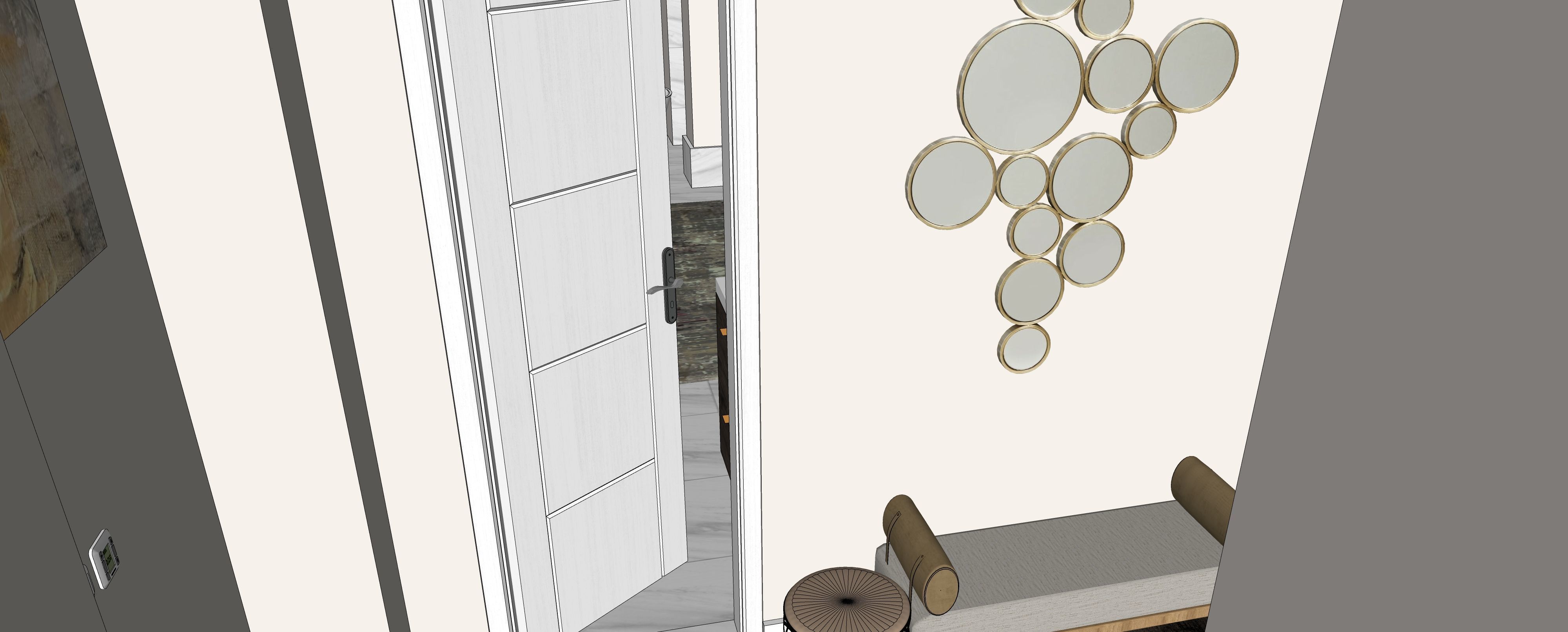 Two story double car garage 3D model_14