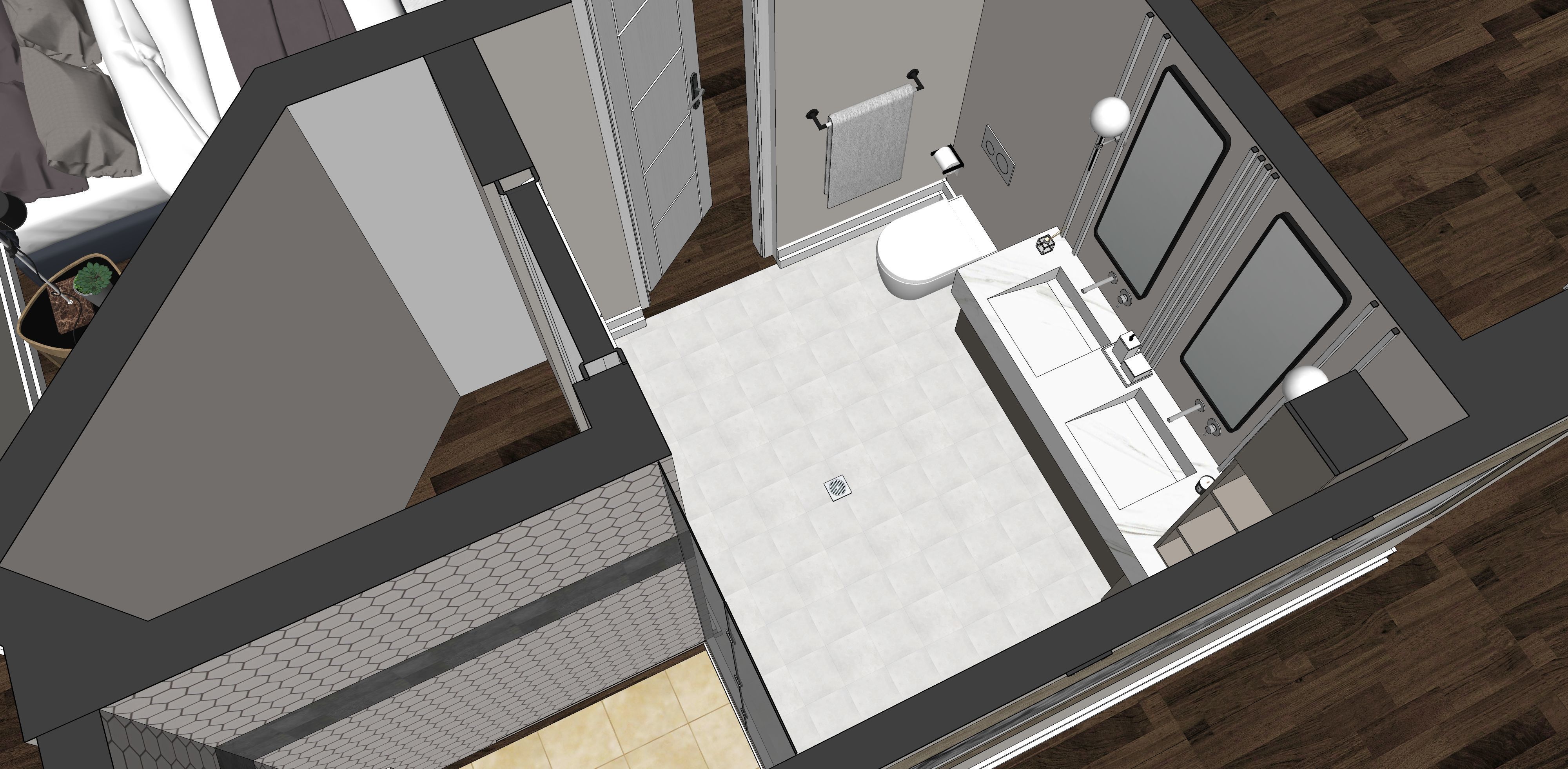 Two story double car garage 3D model_72