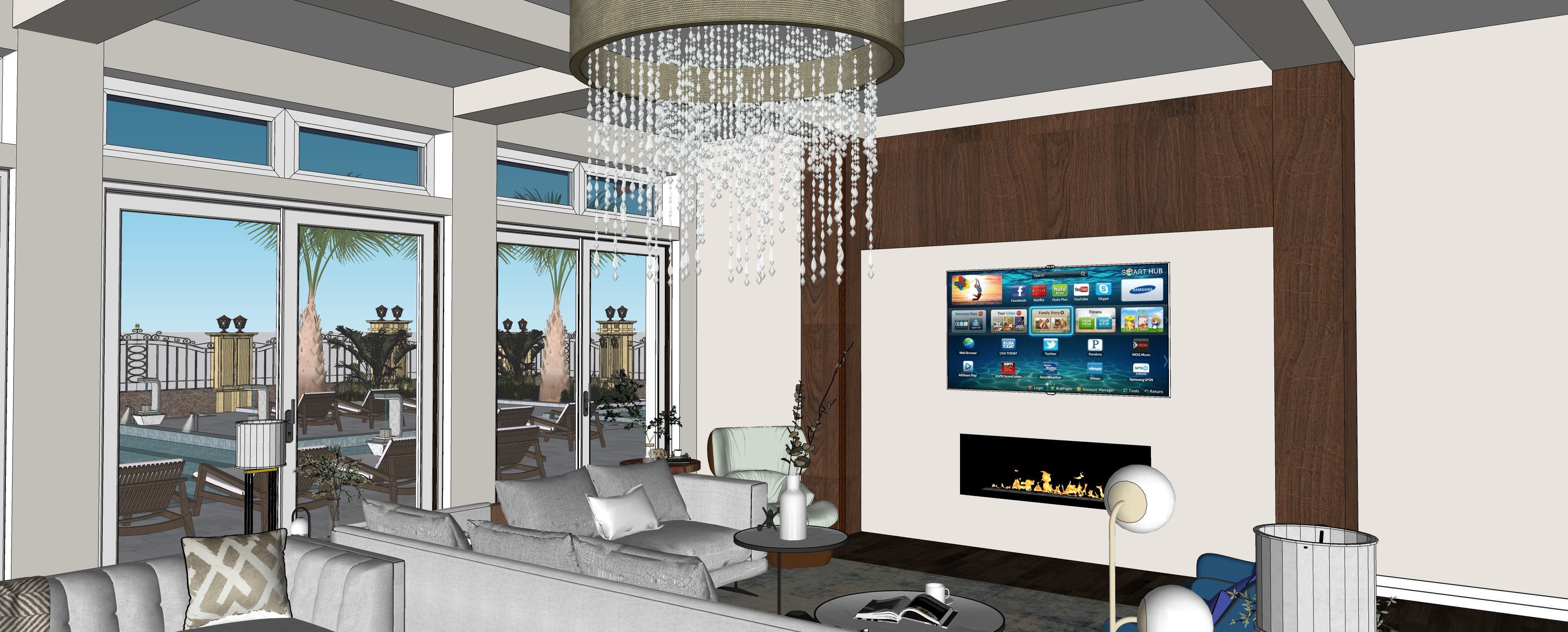 Two story double car garage 3D model_34