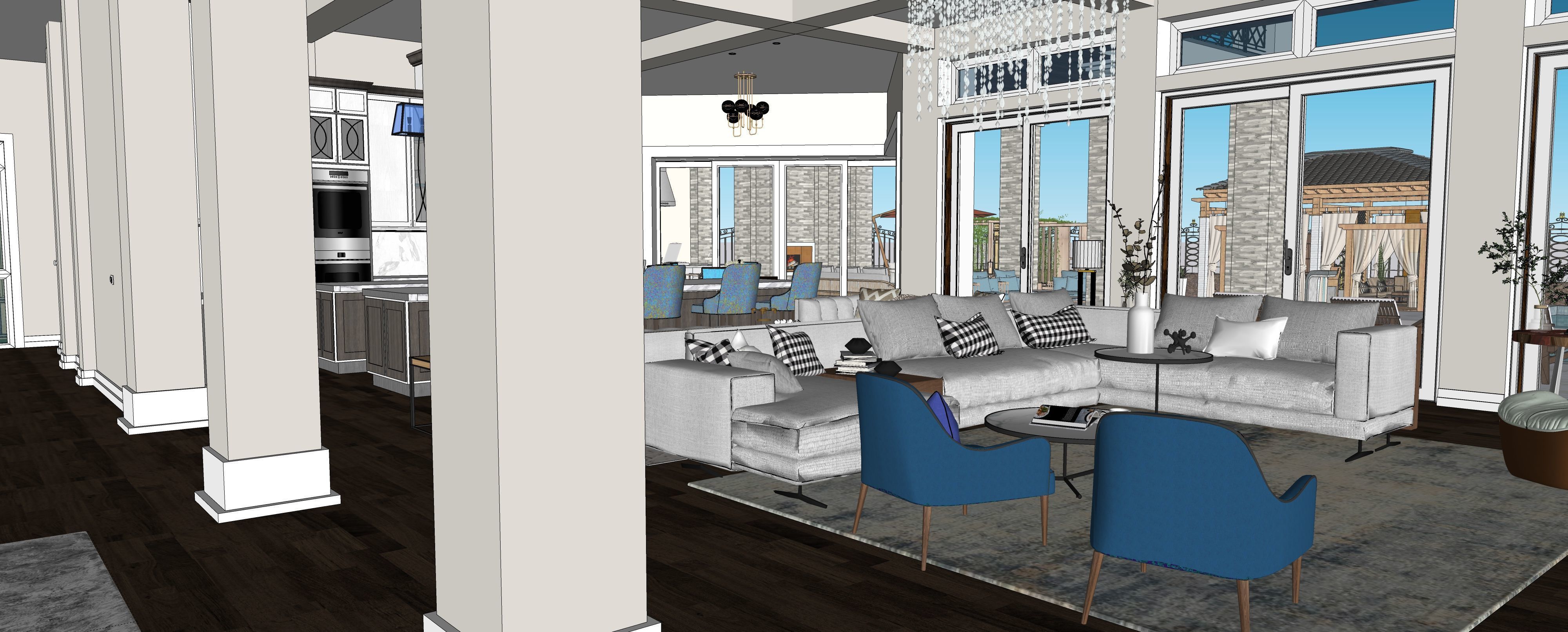 Two story double car garage 3D model_32