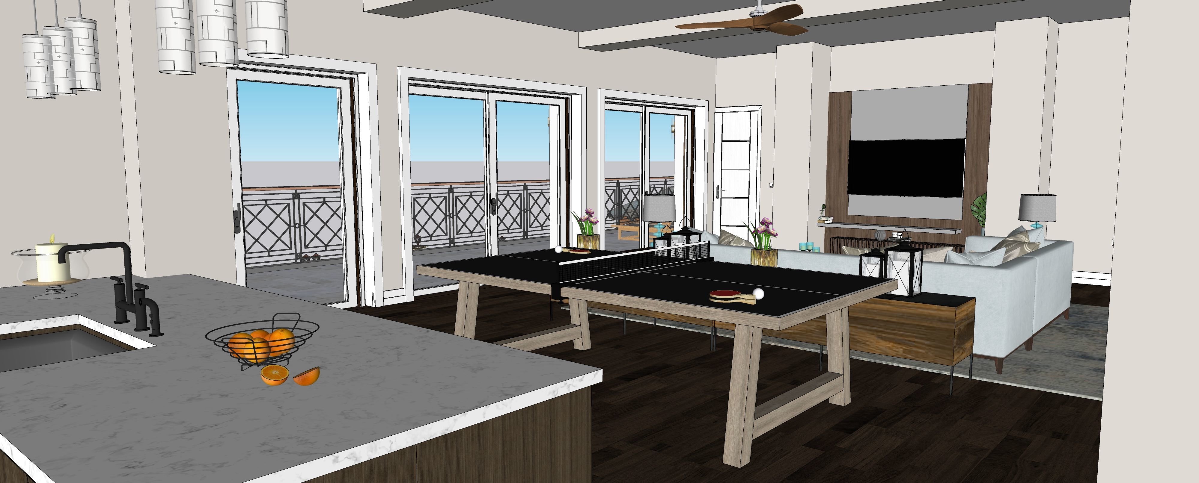 Two story double car garage 3D model_53