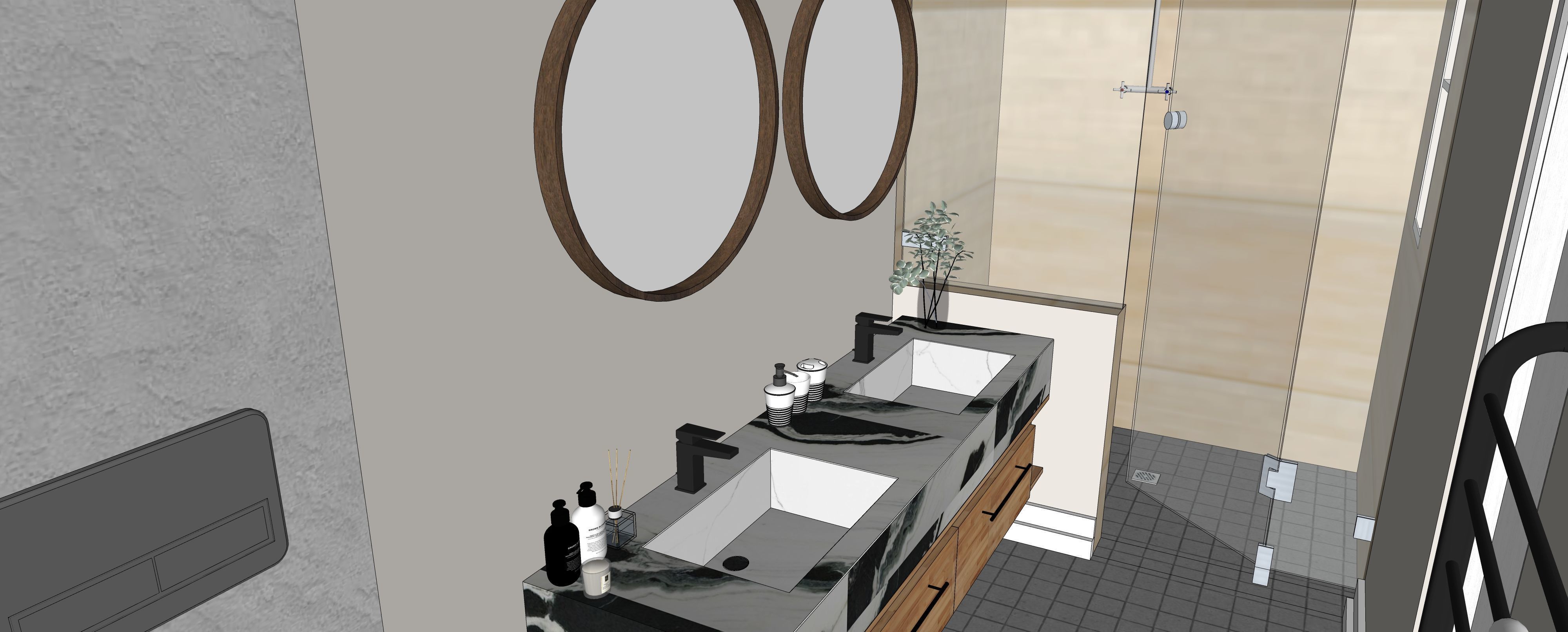 Two story double car garage 3D model_49