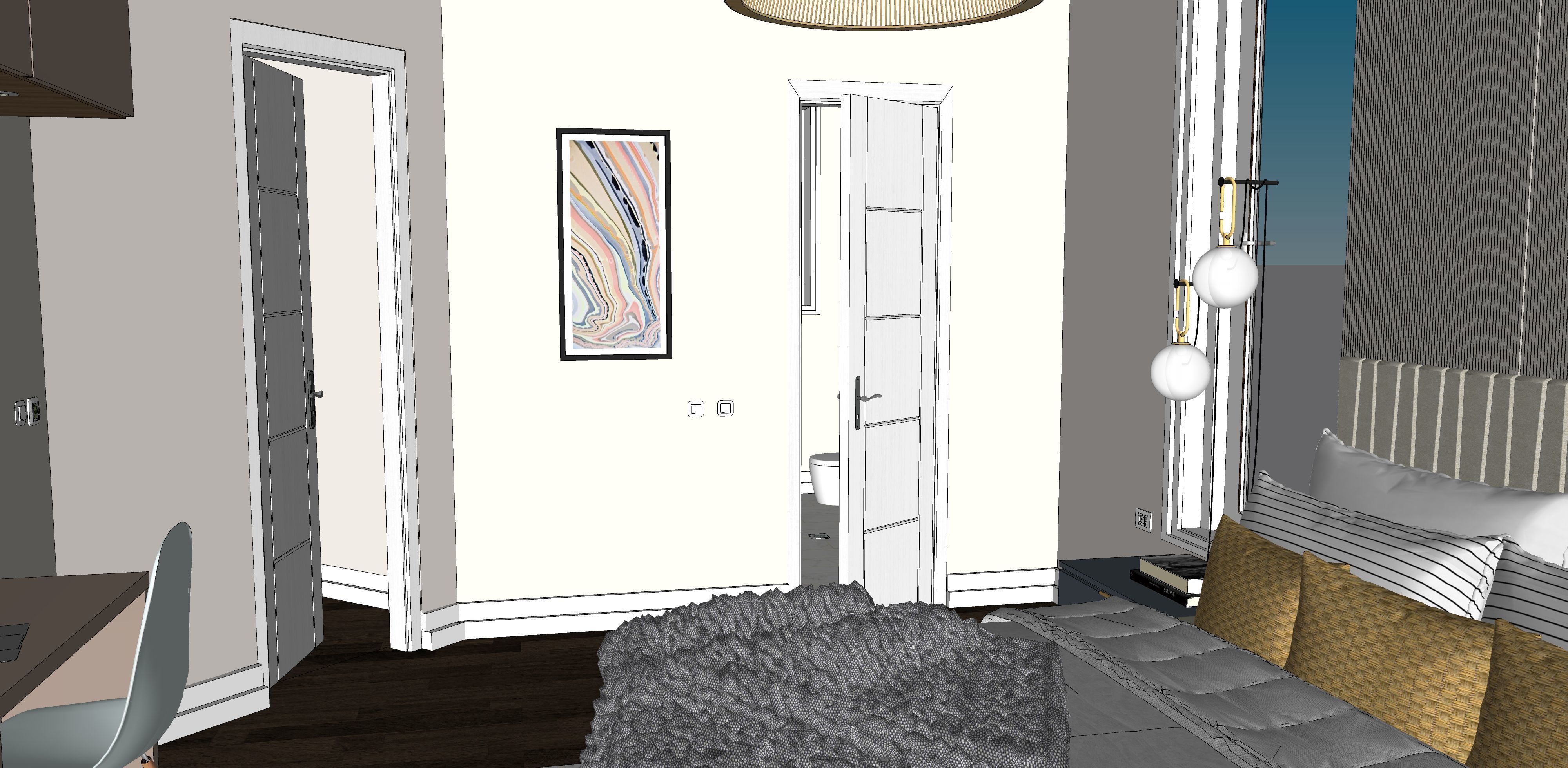 Two story double car garage 3D model_68