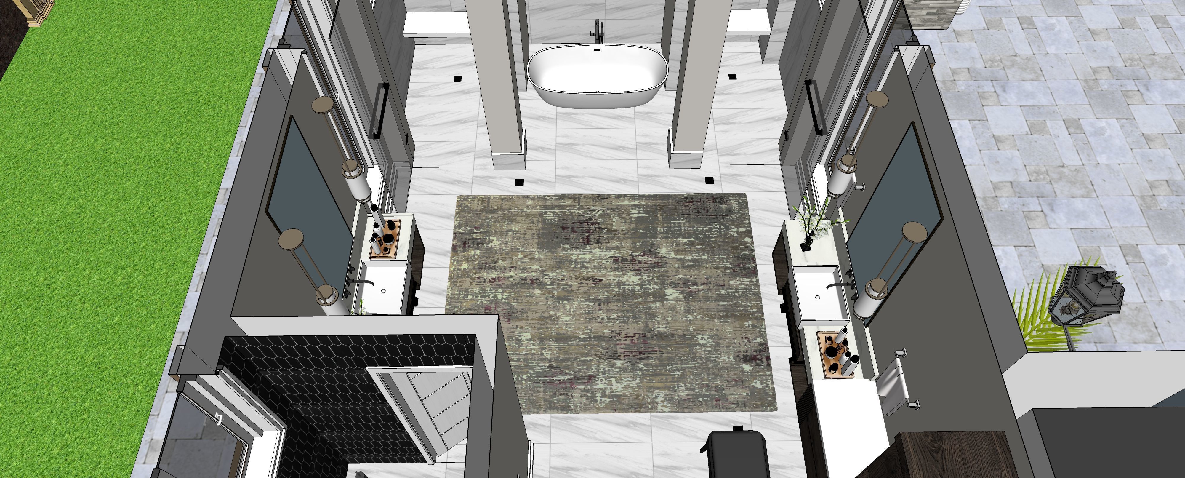 Two story double car garage 3D model_17