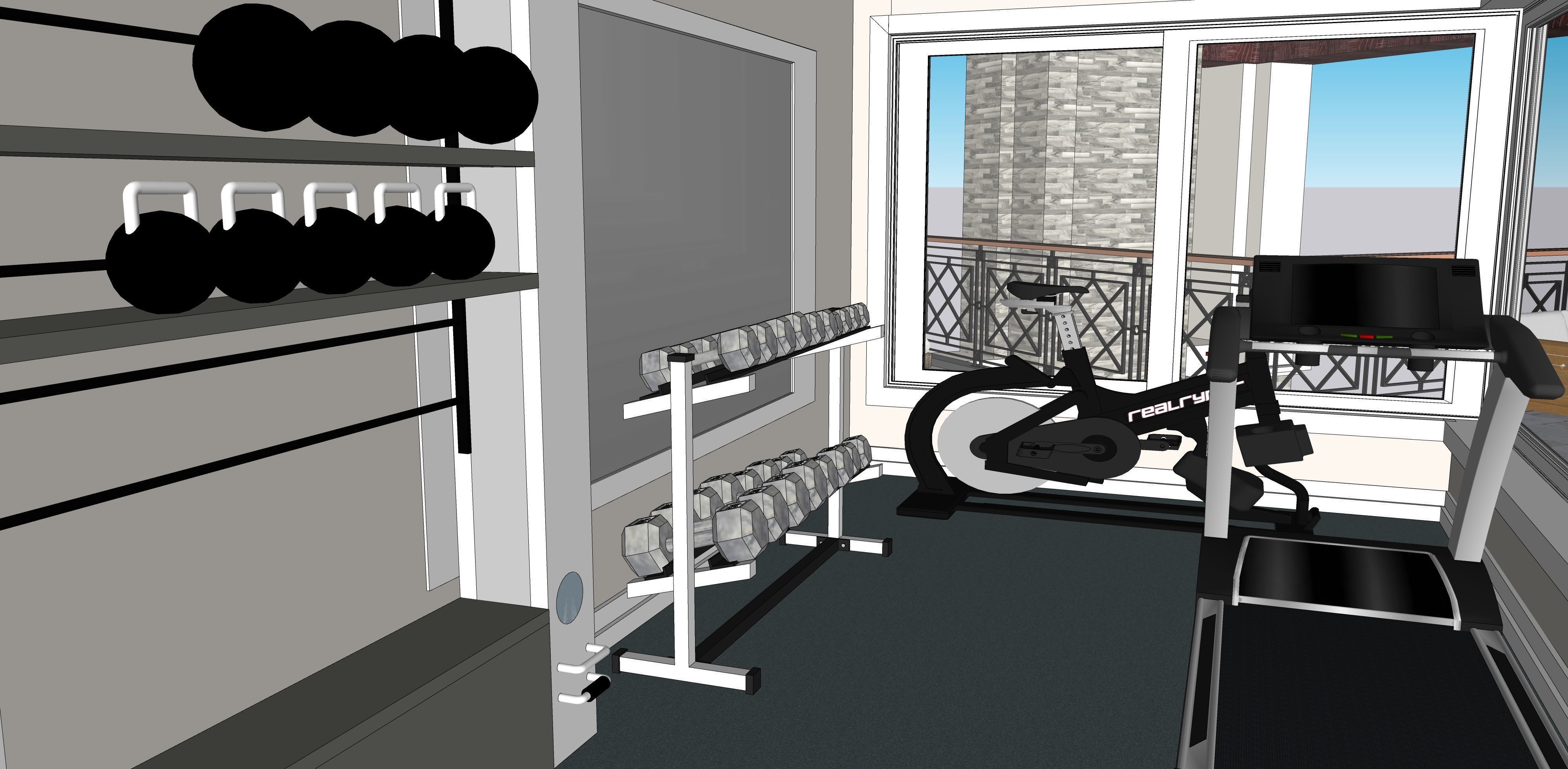 Two story double car garage 3D model_58