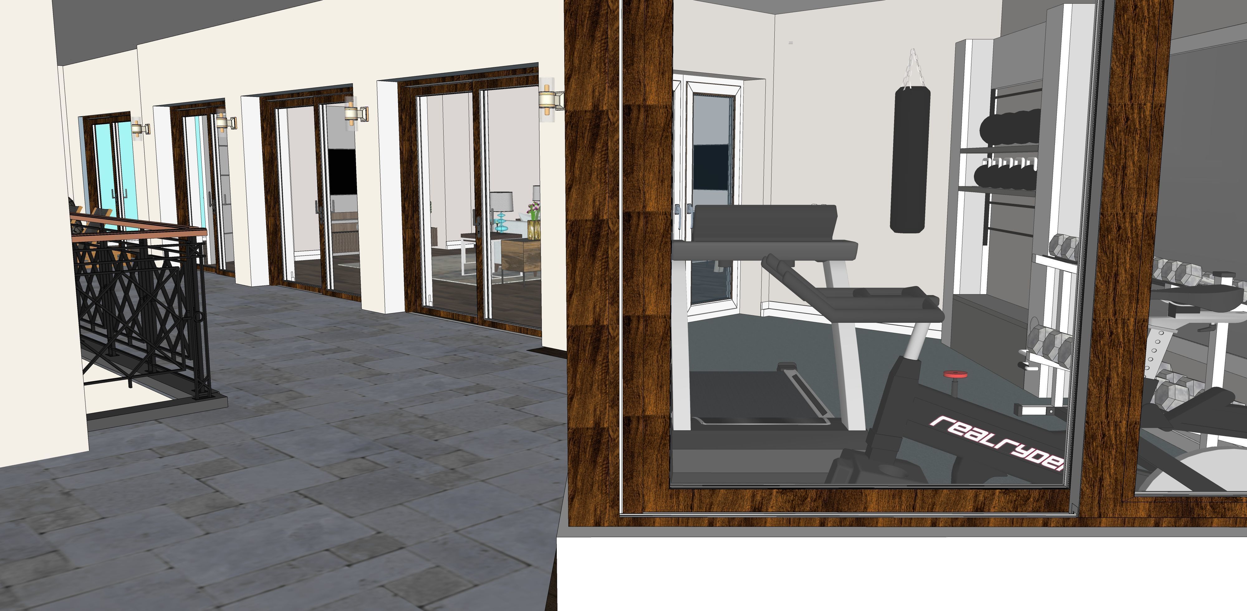 Two story double car garage 3D model_59