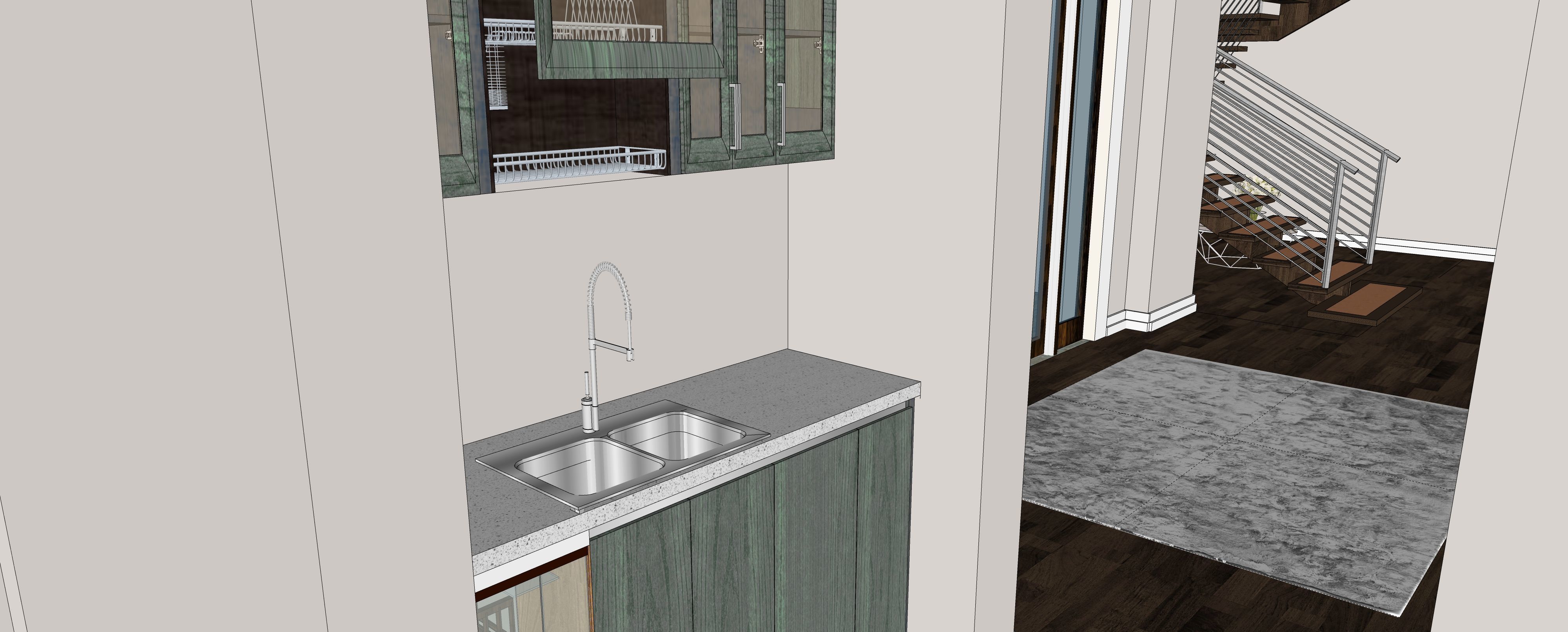 Two story double car garage 3D model_31